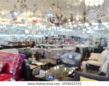 Blurry image,Furniture and furnishings in the department store.need blur picture
