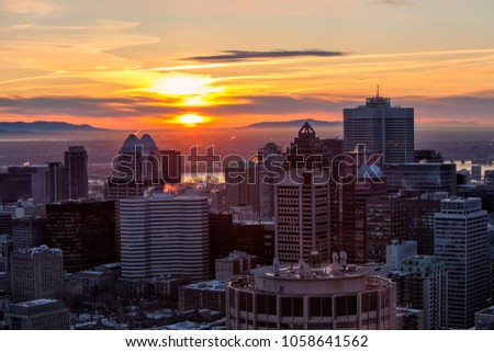 Montreal morning sunrise