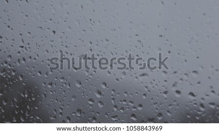 water droplets on the glass