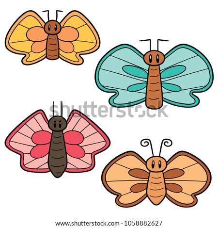 vector set of butterflies