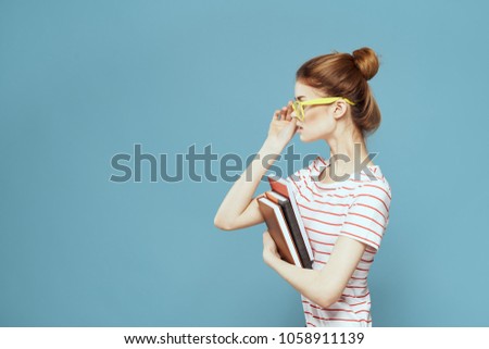   student in profile, education                             
