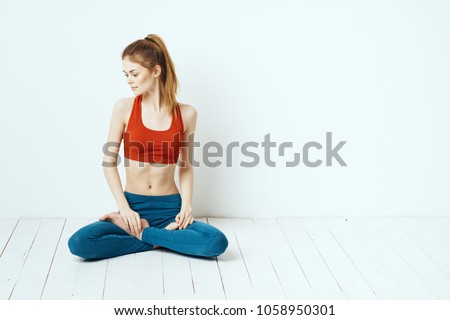  sport, woman in lotus position                              