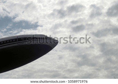 Fragment of the aircraft. Summer Transportation Background
