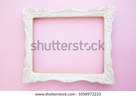 Classic style white color picture flame on pink background, Beauty lifestyle concept
