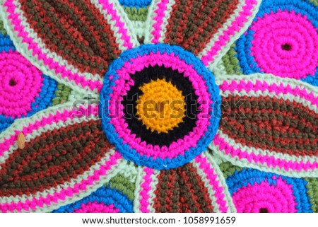 Colorful woolen handmade rugs