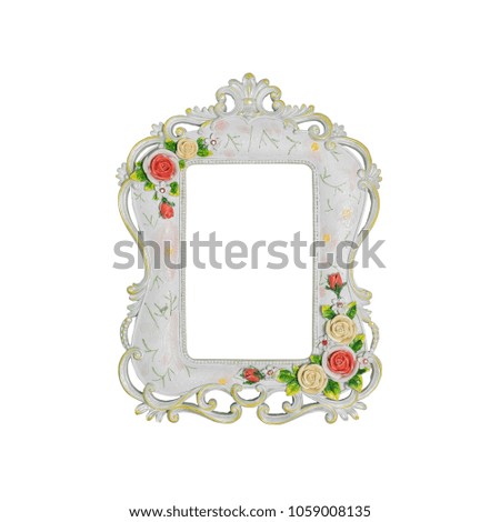 Picture frame isolated on white background., This has clipping path.