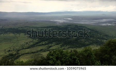 scenic view into the Ngorongoro Crater in Tanzania