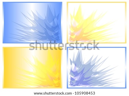 abstract yellow and blue rays