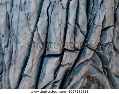 The structure of a glacier in Iceland