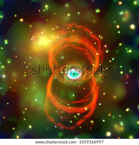 Chaotic space background. The elements of this image furnished by NASA.
