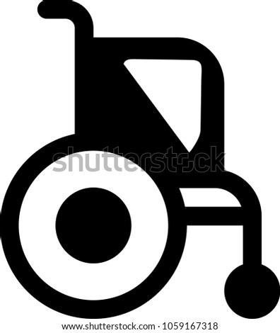 disabled icon sign vector wheelchair handicap symbol.