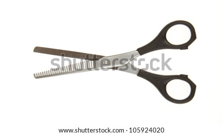 Scissors (barber), isolated on a white background