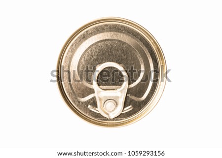 Food tin can isolated on white background.