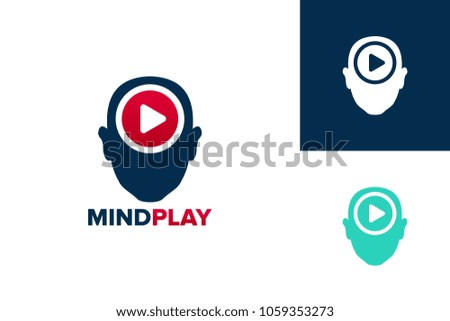 Mind Play Logo Template Design Vector, Emblem, Design Concept, Creative Symbol, Icon