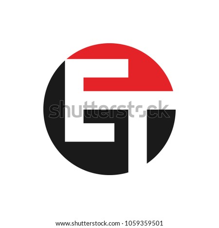 Letter E and T vector logo.