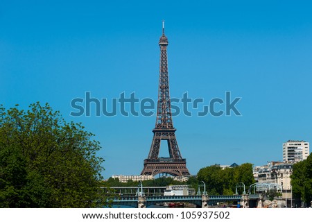 Eiffel tower in Paris, France, Europe
