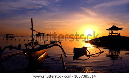Bali beach during sunrise