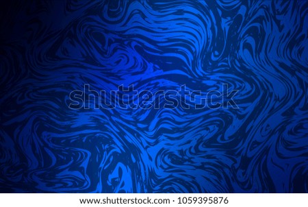 Dark BLUE vector pattern with lines, ovals. An elegant bright illustration with gradient. The best blurred design for your business.