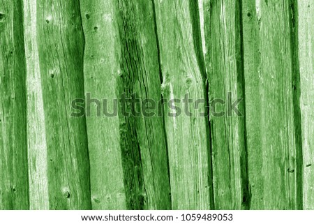 Wooden fence pattern in green tone. Abstract background and texture for design.
