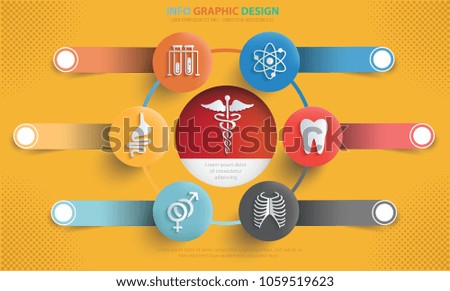 Medical and doctor info graphic vector design
