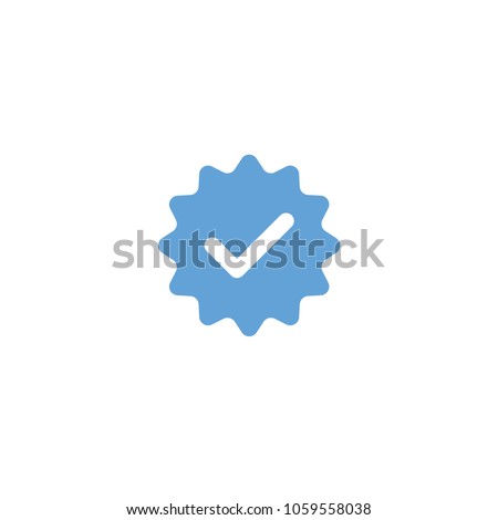 Confirmed account icon. Official account sign. Royalty-Free Stock Photo #1059558038