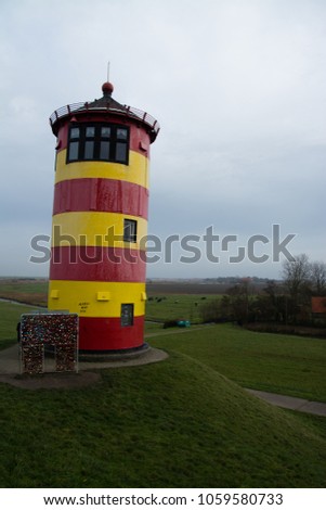 The Pilsum Lighthouse, German: Pilsumer Leuchtturm, was built in 1889 in order to provide a beacon for the Ems?hörn channel on Germany's North Sea coast.