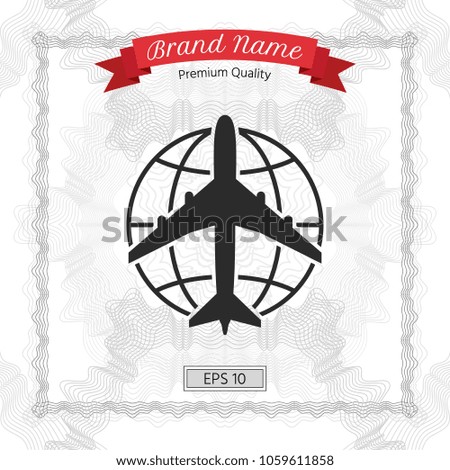 Earth and Airplane logo