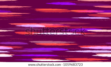 Watercolor Dry Brush Stripes in Grunge Style. Grungy Seamless Lines Pattern Design. Paint Watercolor Style Stripes. Advertising, Cover Print Design Background.