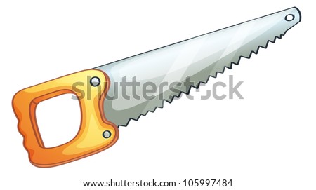 Illustration of an isolated saw