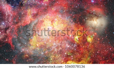 Supernova explosion with glowing nebula in the background. Elements of this image furnished by NASA.