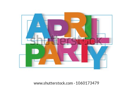 April party vector letters