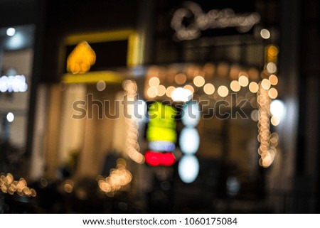 Bokeh picture of shop