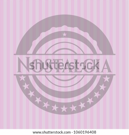 Nostalgia pink emblem. Retro