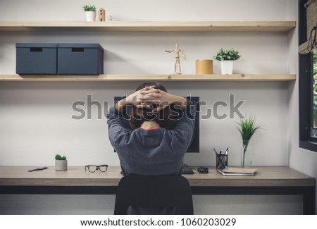 Woman working at the desk