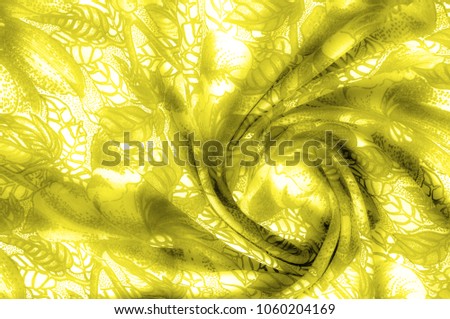 Texture. Drawing. background. fabric yellow flowers. This fabric designer is great for embroidering paints, garments and home fashion or decor. You will do something beautiful with this cloth.