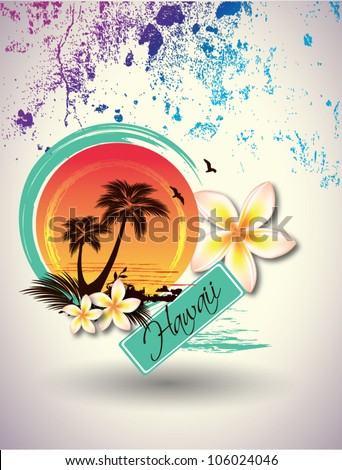 Tropical Island Illustration
