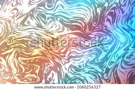 Light Blue, Yellow vector pattern with liquid shapes. Creative geometric illustration in marble style with gradient. New composition for your brand book.