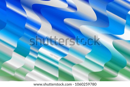 Light Blue, Green vector background with curved circles. Shining crooked illustration in marble style. The template for cell phone backgrounds.