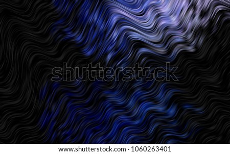 Dark BLUE vector pattern with bent ribbons. Brand-new colored illustration in marble style with gradient. A completely new template for your business design.