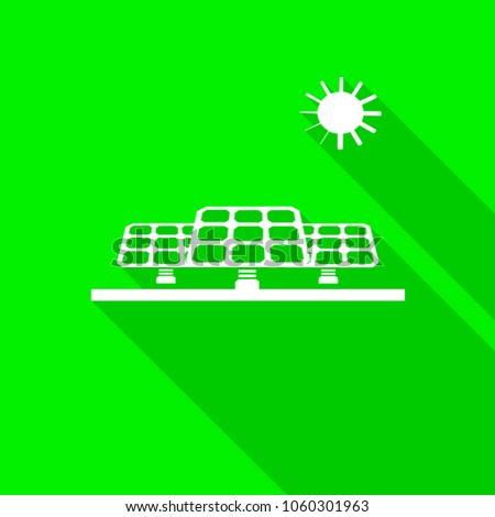 Renewable energy isolated minimal icon. Solar farm vector icon for websites and mobile flat design.