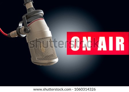Professional microphone on air