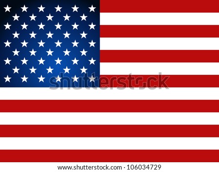 American Flag for Independence Day. Vector illustration.