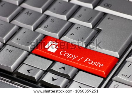 keyboard key red - copy / paste Royalty-Free Stock Photo #1060359251