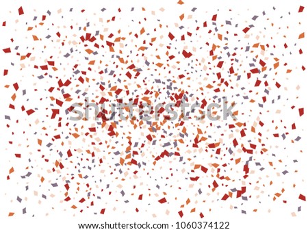 Festive color rectangle confetti background. Abstract frame confetti texture for holiday, postcard, poster, website, carnivals, birthday and children's parties. Cover confetti mock-up. Wedding card 