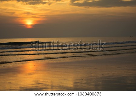sunset on sea beach