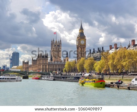 Westminster palace (Houses of Parliament) and Big Ben, London, UK
