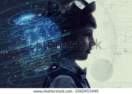 Little child and education concept. AI(Artificial intelligence). Royalty-Free Stock Photo #1060455440