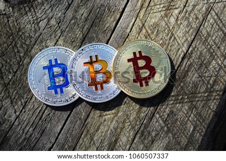 Set of physical coin Bitcoin (BTC)