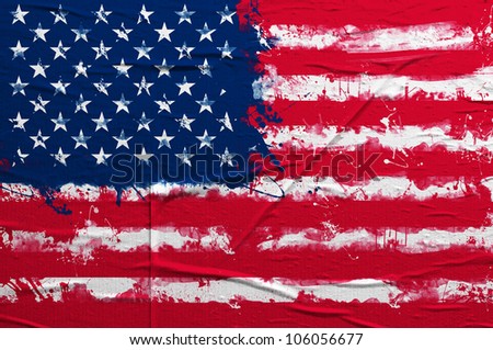 USA flag. Grunge flag of United States of America for 4th of July