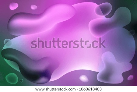 Light Pink, Green vector template with lava shapes. Shining illustration, which consist of blurred lines, circles. The template for cell phone backgrounds.